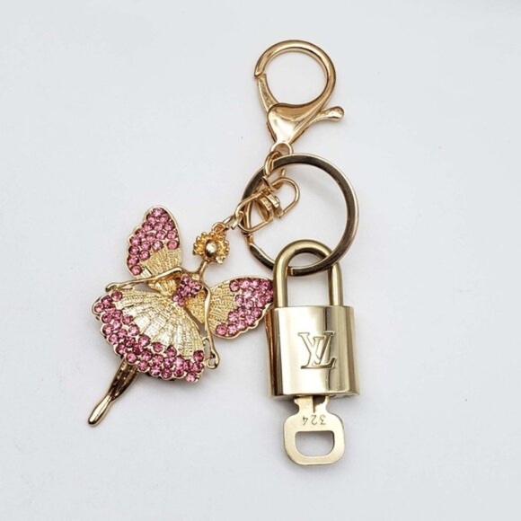 100% Auth Louis Vuitton Lock & Key with unbranded Bagcharm, Keycharm, Keychain - Picture 5 of 6